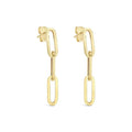 9ct Yellow Gold Paperclip Link Drop Earring