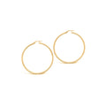 9ct Yellow Gold Plain Italian Hoop Earrings
