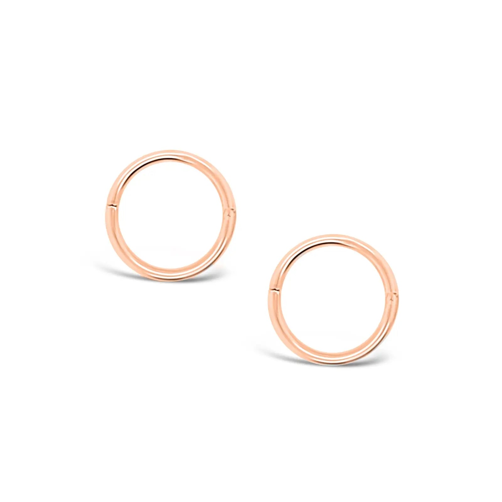 9ct Rose Gold Plain Sleepers