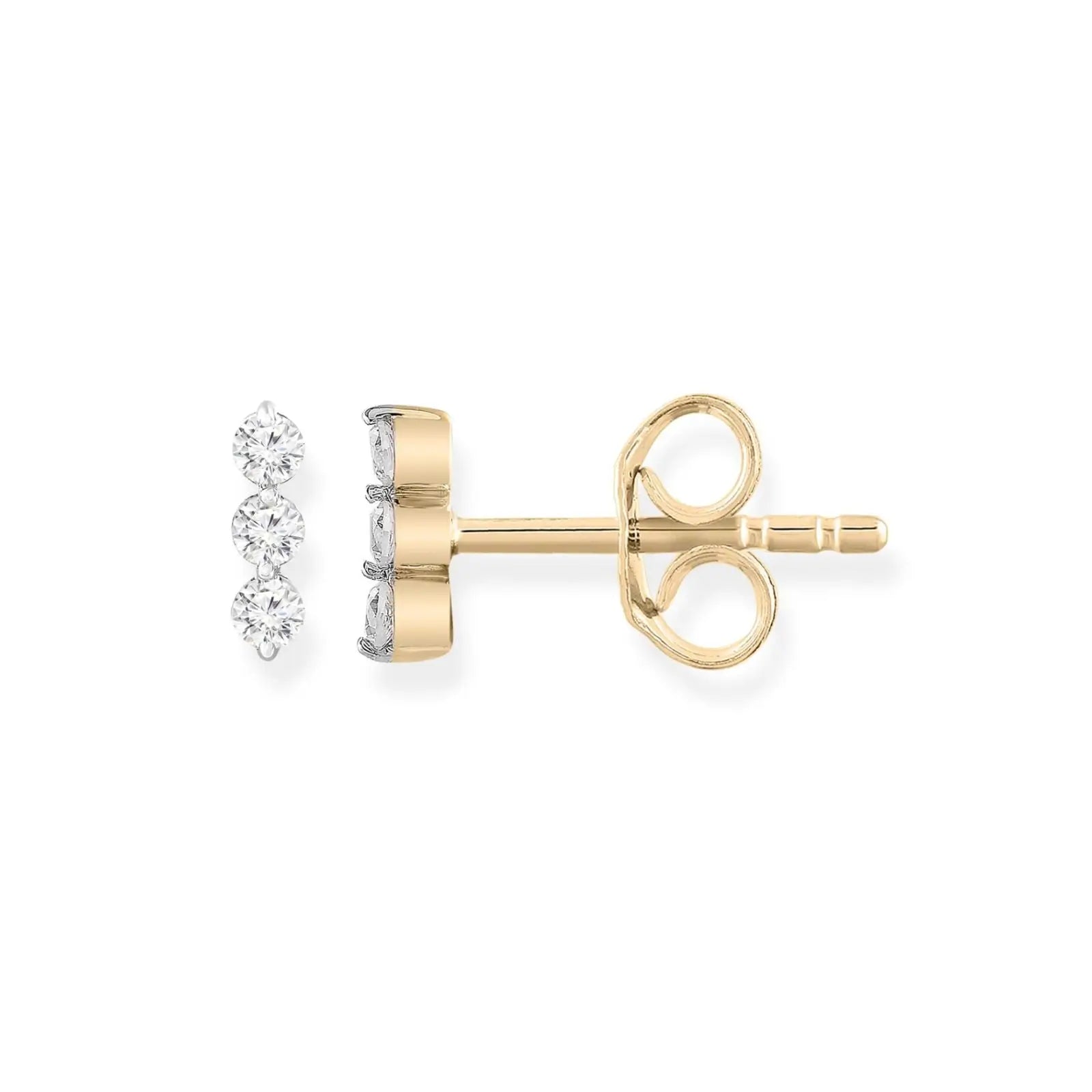 9ct Yellow Gold Diamond Set Studs