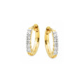 9ct Yellow Gold Lab Grown Diamond Huggie Earrings