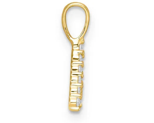 9ct Yellow Gold Lab Grown Diamond Letter 'A' Pendant
