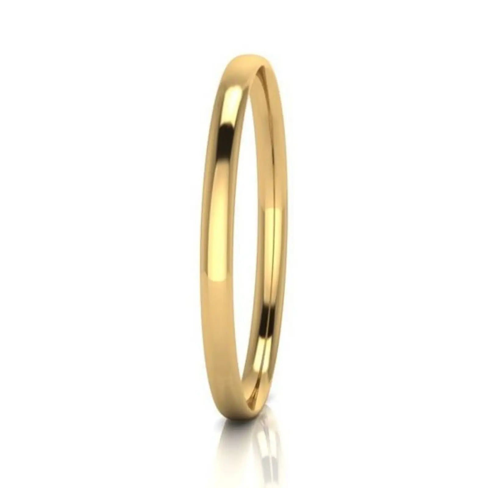 9ct Yellow Gold Silver Filled Half Round Bangle
