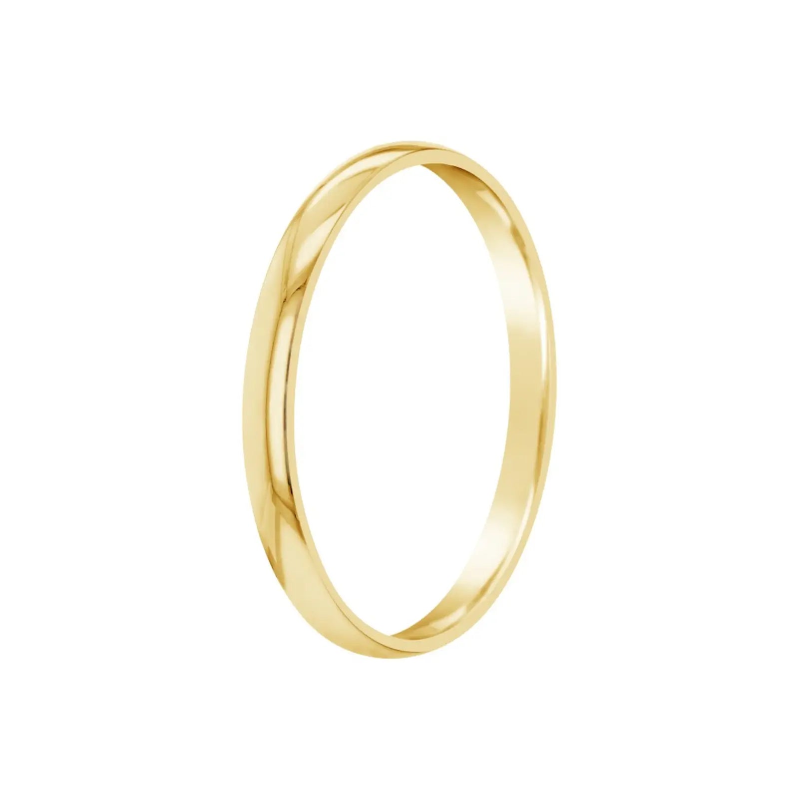 9ct Yellow Gold Silver Filled Half Round Bangle
