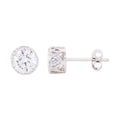 9ct White Gold Cubic Zirconia Stud earrings