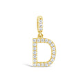 9ct Yellow Gold Cubic Zirconia Set Letter D Pendant