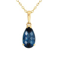 9ct Yellow Gold London Blue Topaz Pendant