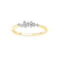 9ct Yellow Gold Dainty Offset Diamond Ring