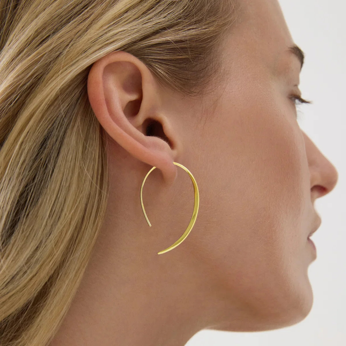 Najo Arc Yellow Gold Plated Earrings