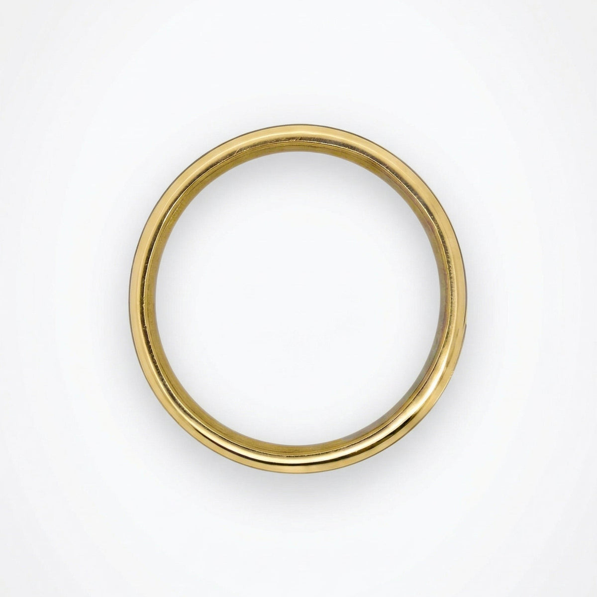 Men's 9ct Yellow Gold & Titanium Brushed Centre Ring