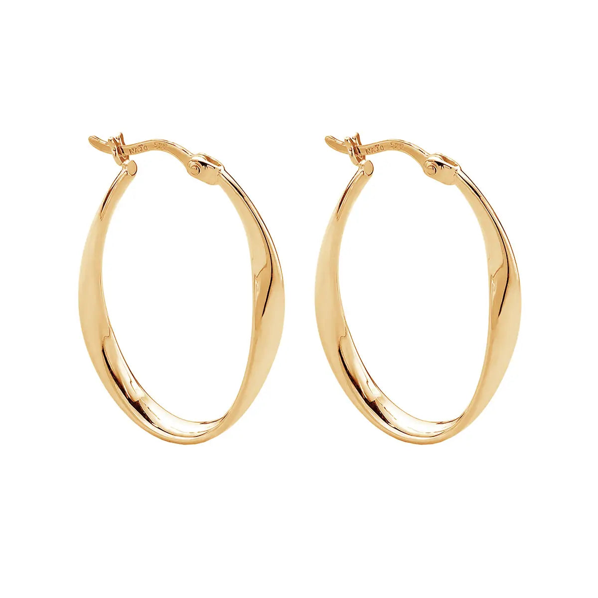 Najo Gold Plated Cinta Hoop Earrings