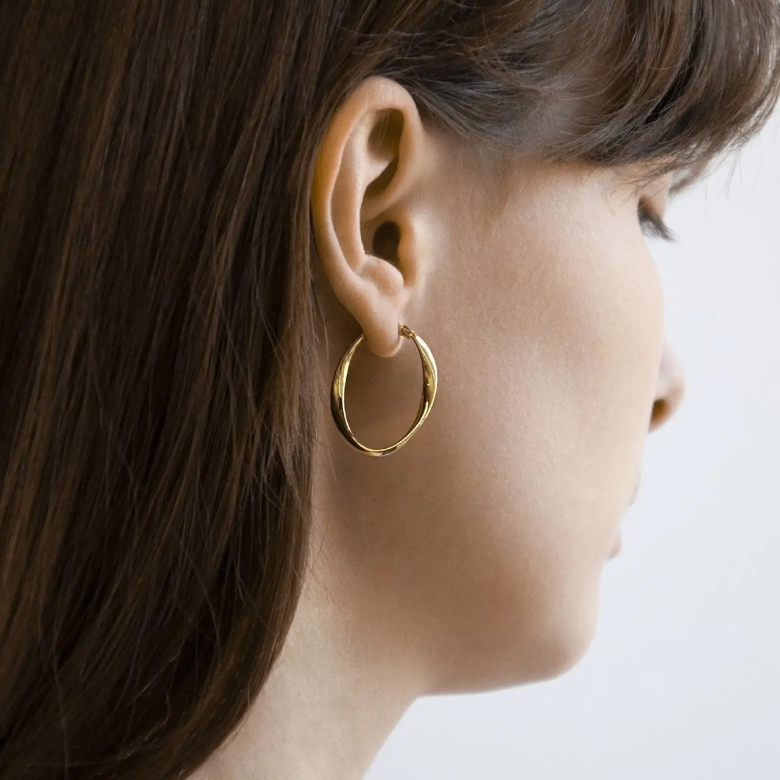 Najo Gold Plated Cinta Hoop Earrings