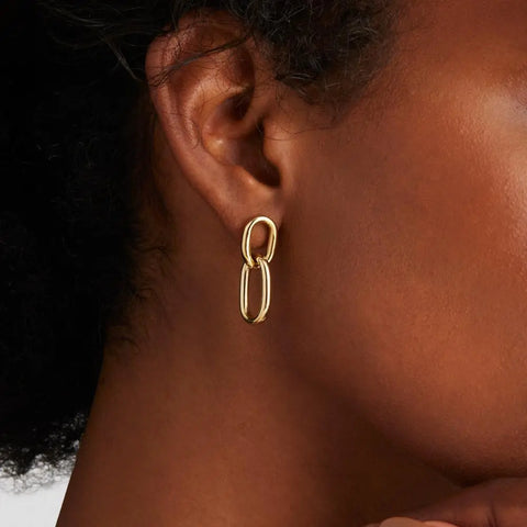 Najo Yellow Gold Mermaid Earrings - alternate view
