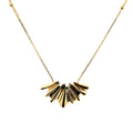 9ct Italian Yellow Gold Fan Necklace