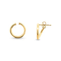 9ct Yellow Gold 10mm Open Circle Stud