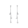 Sterling Silver Pear Shape Cubic Zirconia Drop Earrings