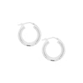Sterling Silver 20mm Thick Italian Hoops