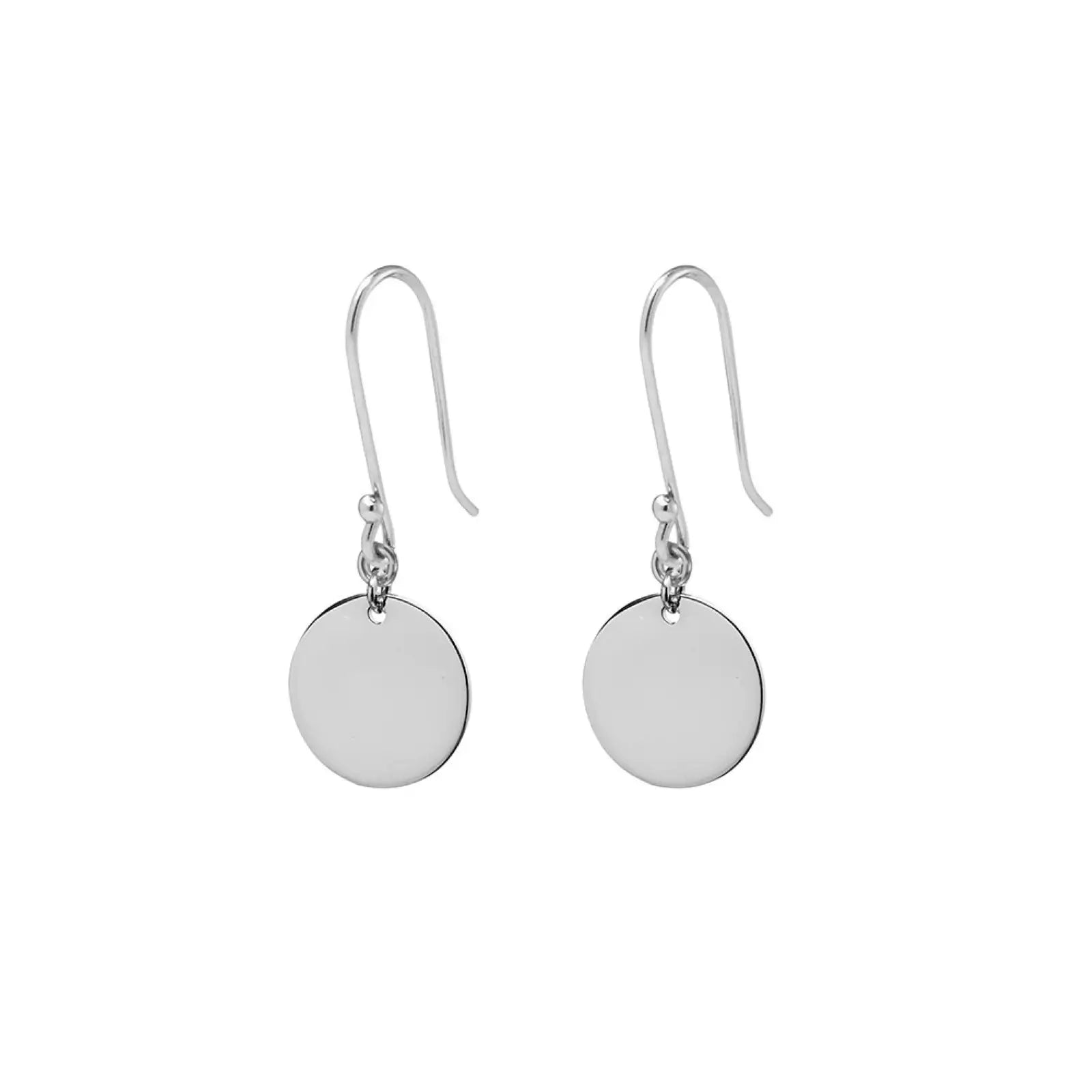 Sterling Silver Disc Drop Earrings