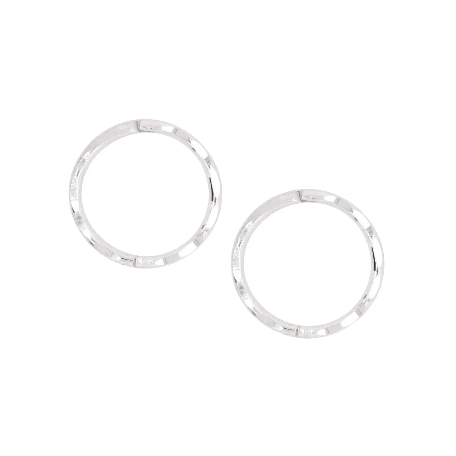 Sterling Silver Facet Sleepers