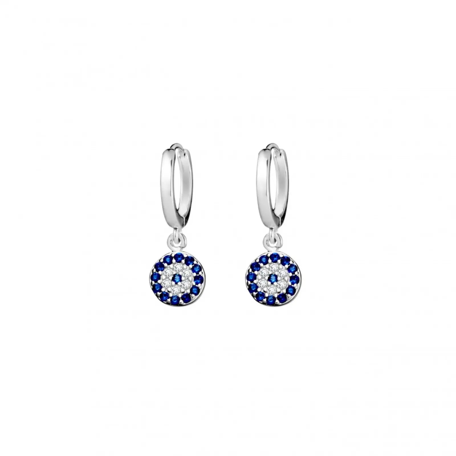 Sterling Silver Sleeper With Evil Eye Charm