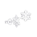 Sterling Silver Snowflake Studs