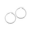 Sterling Silver Twist Italian Hoop Earrings