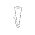 Sterling Silver Figaro ID Baby Bracelet With Heart Padlock