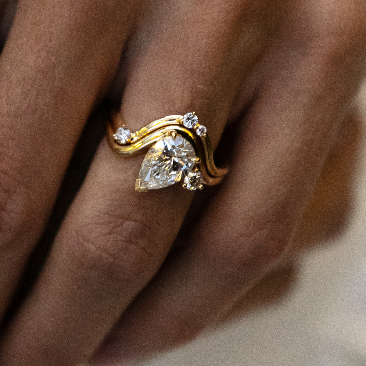 The Ariel | 1.60ct Pear Lab Grown Diamond Engagement Ring