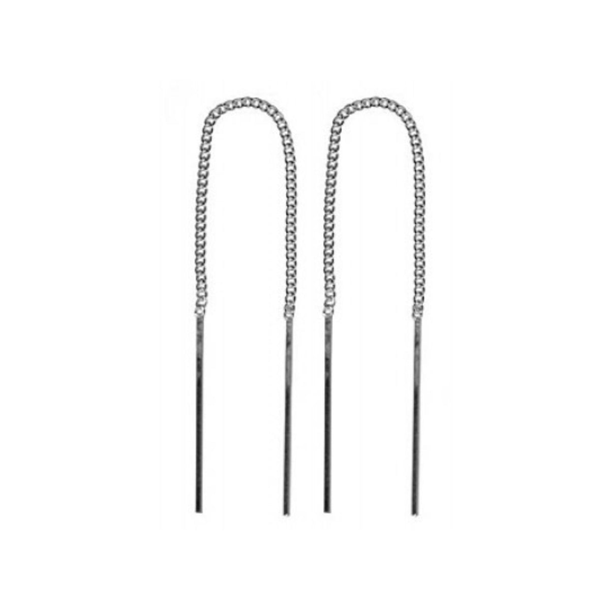 Sterling Silver Italian Thread Earrings