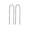 Sterling Silver Italian Thread Earrings