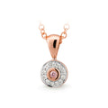 9ct Rose Gold Australian Pink Diamond Cluster Pendant