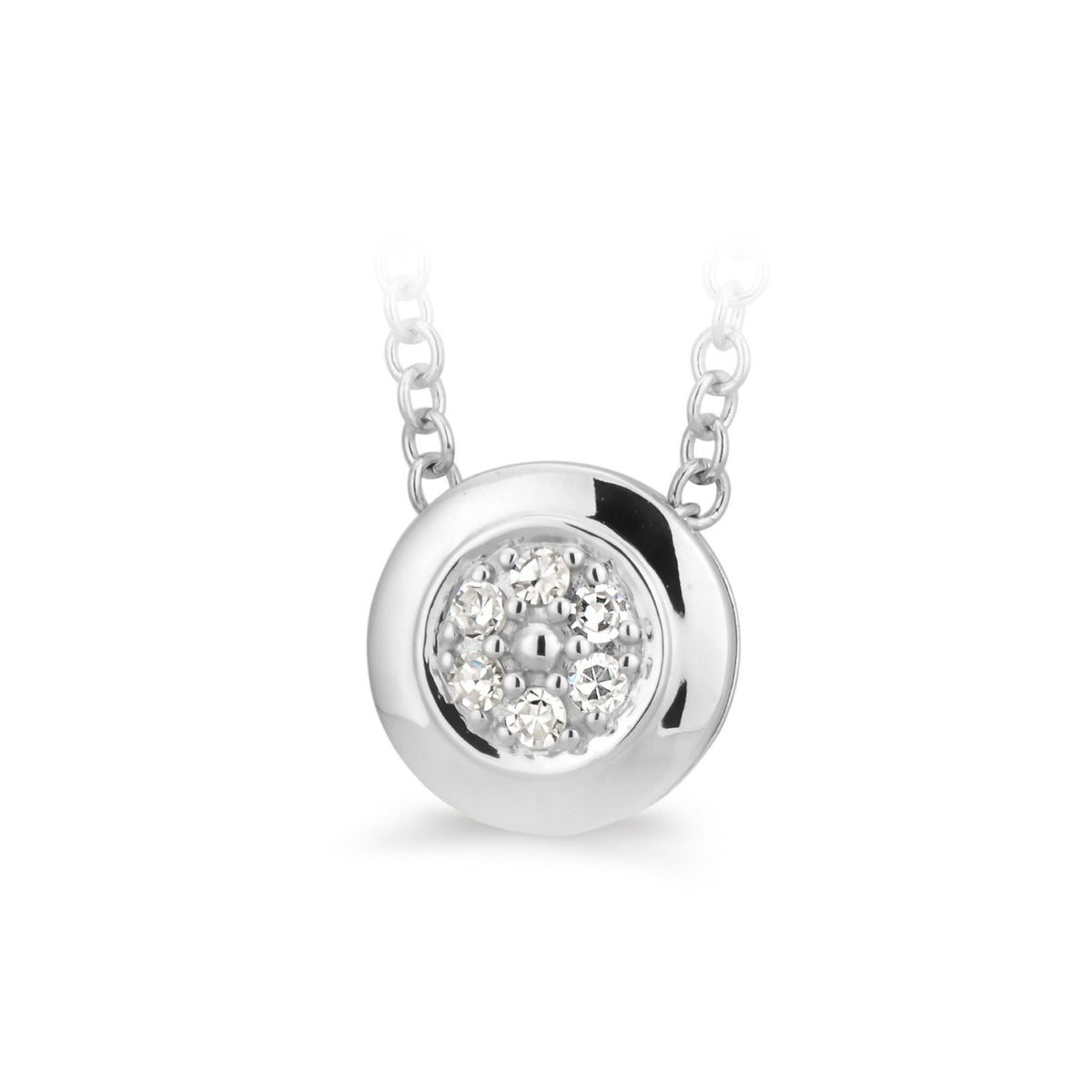 White Gold Diamond Set Pendant My Jewellery Shop