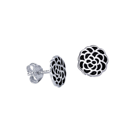 Sterling Silver Flower Stud Earrings