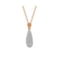 9ct Rose Gold Small Briolette Diamond Pendant