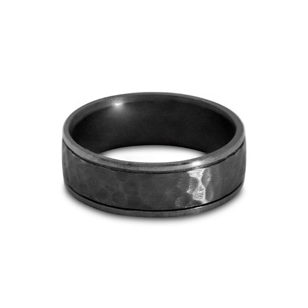 Men's Tantalum Hammered Finish Wedding Ring