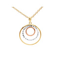 9ct Three Tone Open Circle Pendant