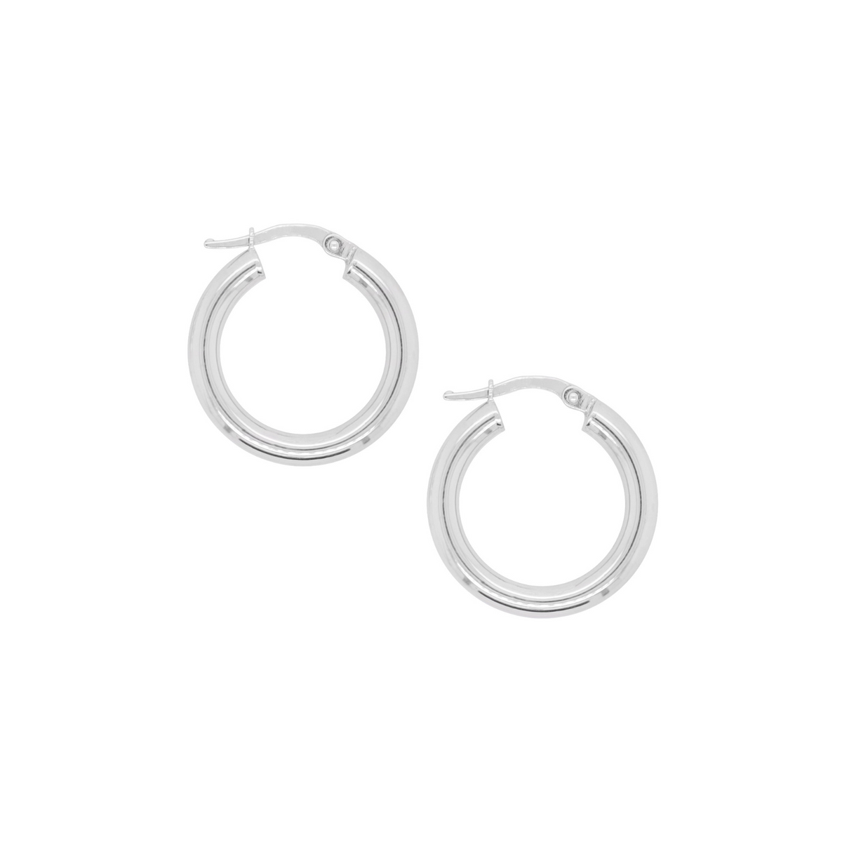 Sterling Silver 15mm Italian Hoops