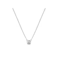 9ct White Gold Bezel Set Diamond Necklace