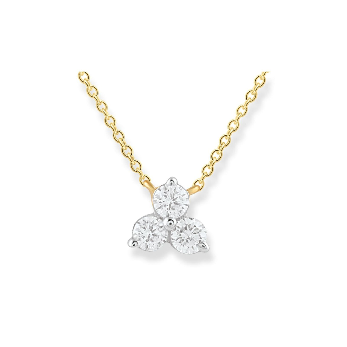9ct Yellow Gold Diamond Pendant