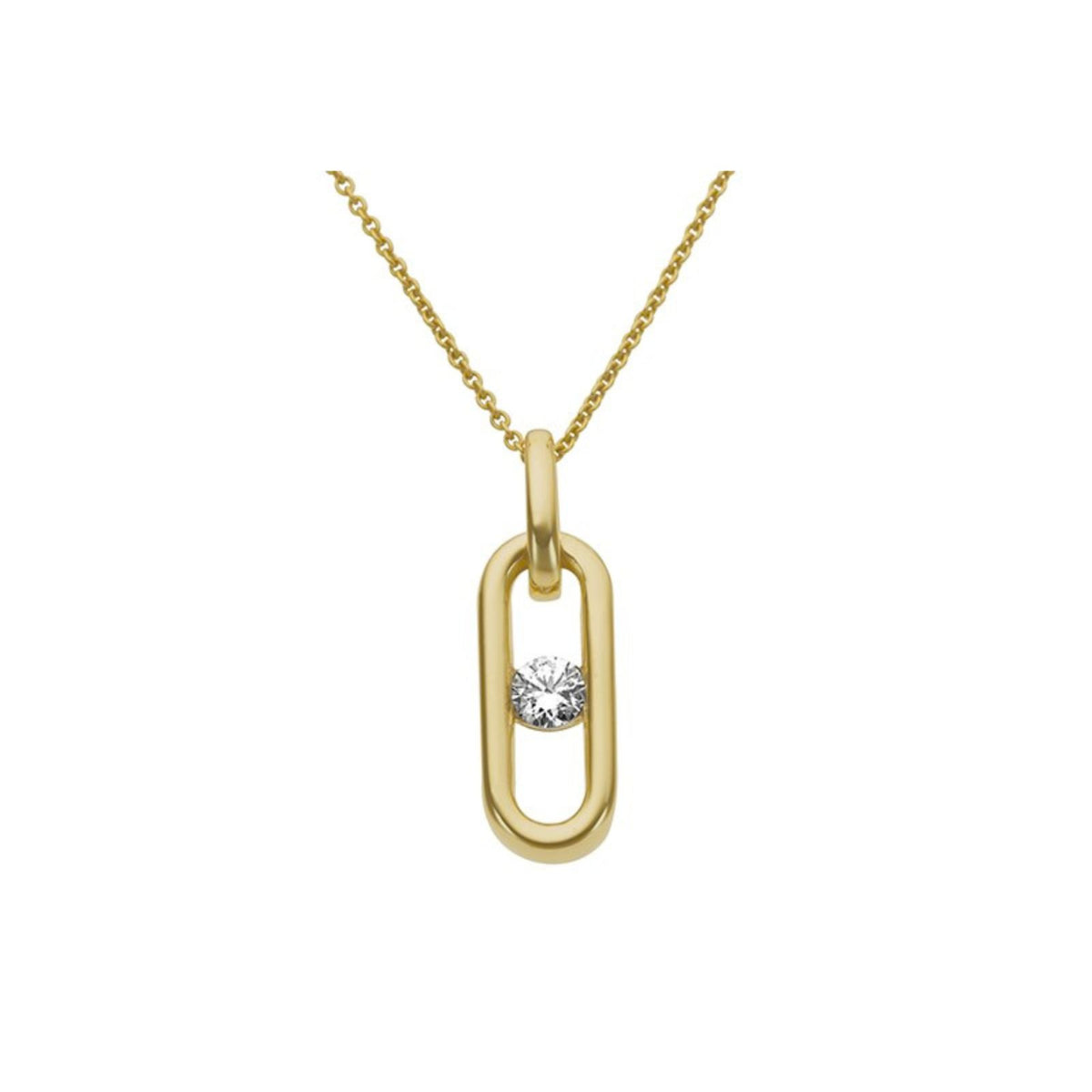 9ct Yellow Gold Diamond Set Pendant