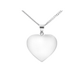 Sterling Silver Puff Heart Necklace