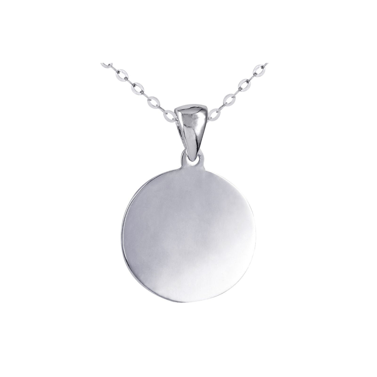 Sterling Silver Engravable 20mm Round Disc