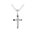 9ct White Gold Cubic Zirconia Cross Pendant