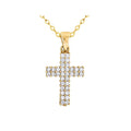9ct Yellow Gold Cubic Zirconia Cross