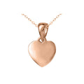 9ct Rose Gold 10mm Heart Engravable Pendant