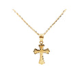 9ct Italian Yellow Gold Cross With Diamond Cut Edges