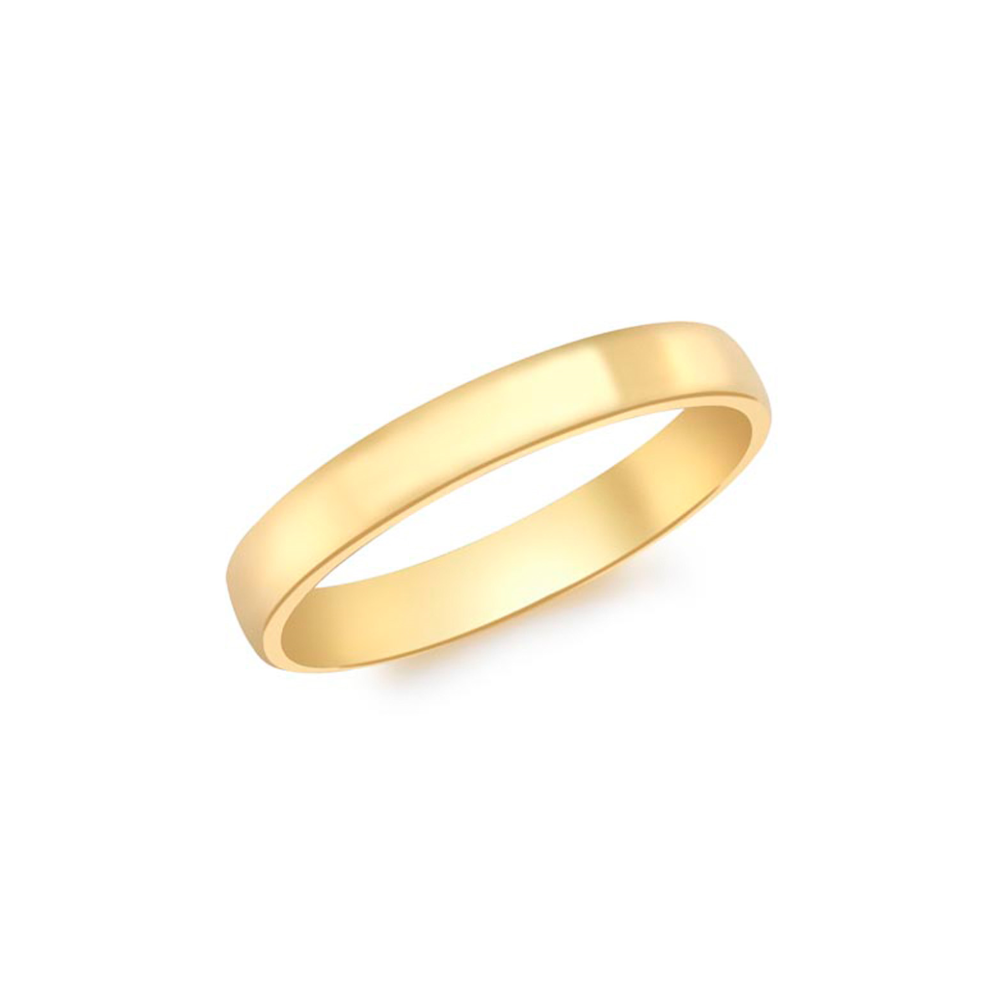 Ladies 9ct Yellow Gold Solid Plain Wedding Ring