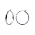 Sterling Silver Half Round Hoops