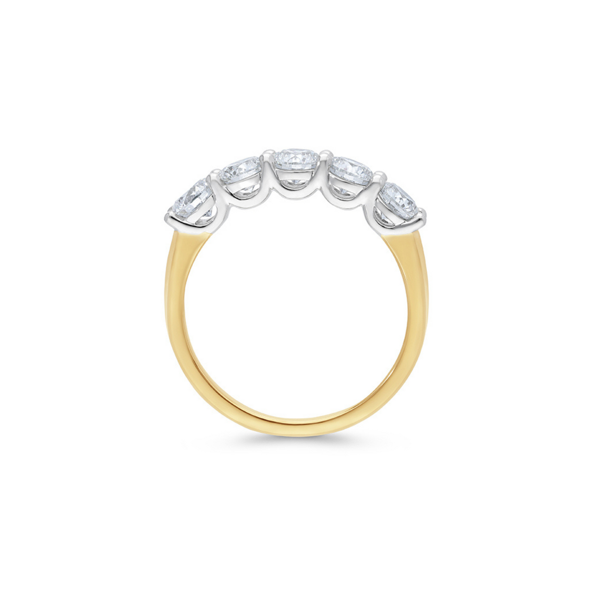9ct Yellow Gold Lab Grown Diamond Wedding Band