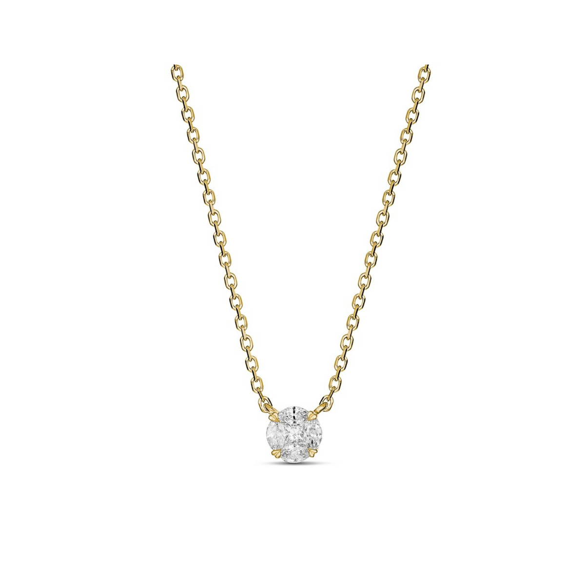 9ct Yellow Gold Diamond Necklace